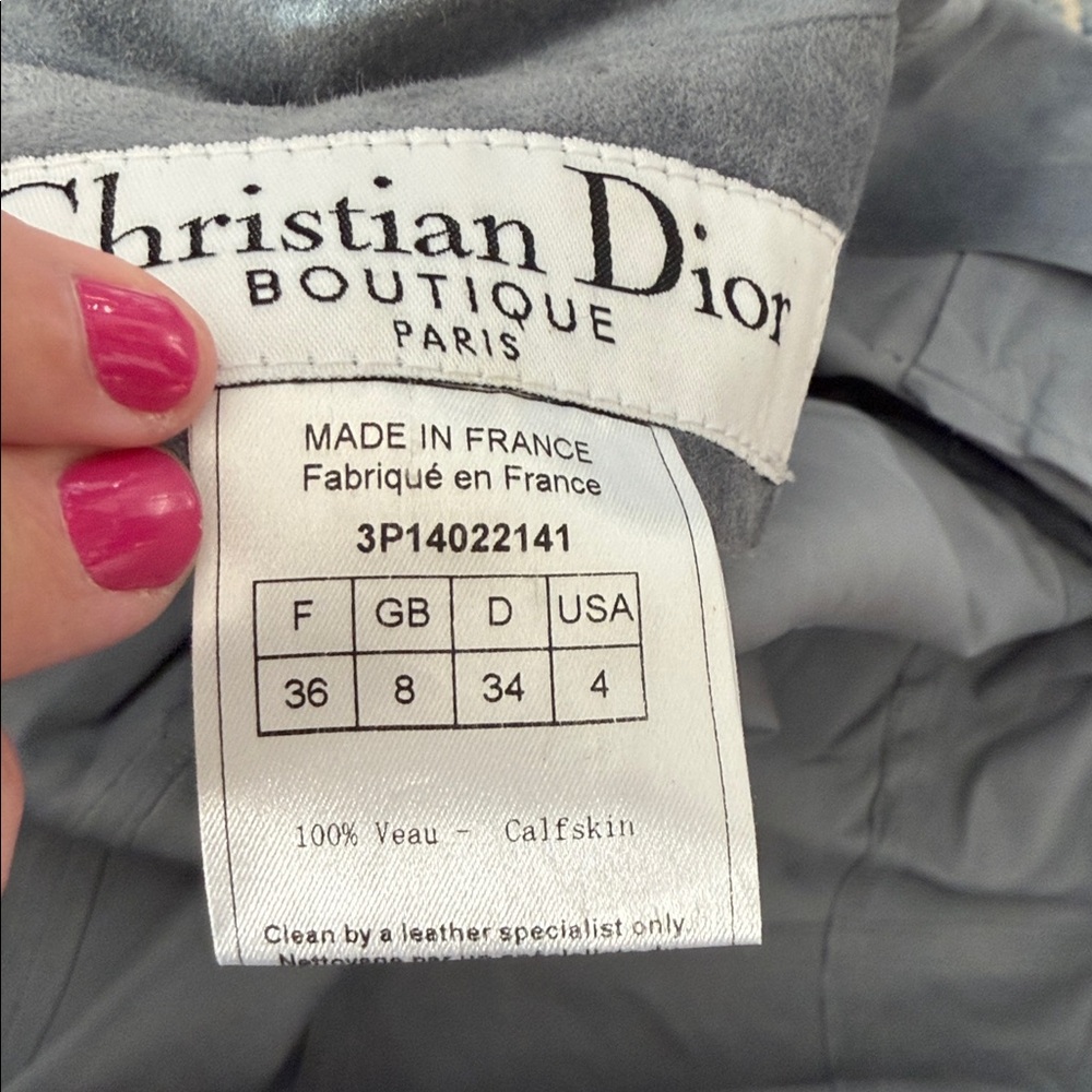 Christian Dior boutique calfskin jacket preowned sz 4 - Picture 7 of 9